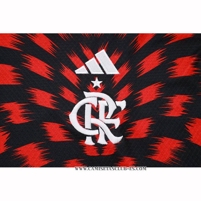 Chandal del Flamengo 25-26 Manga Corta Negro Rojo - Pantalon Corto